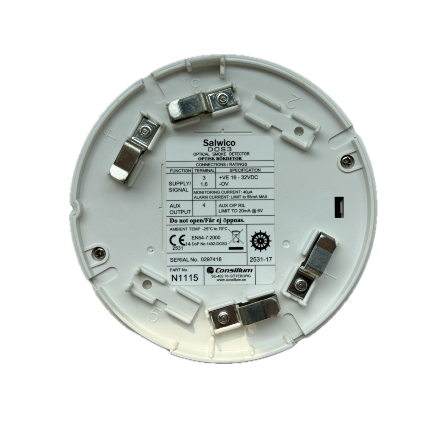 Consilium DOS3 Smoke Detector N1115 - Shinhang Marine