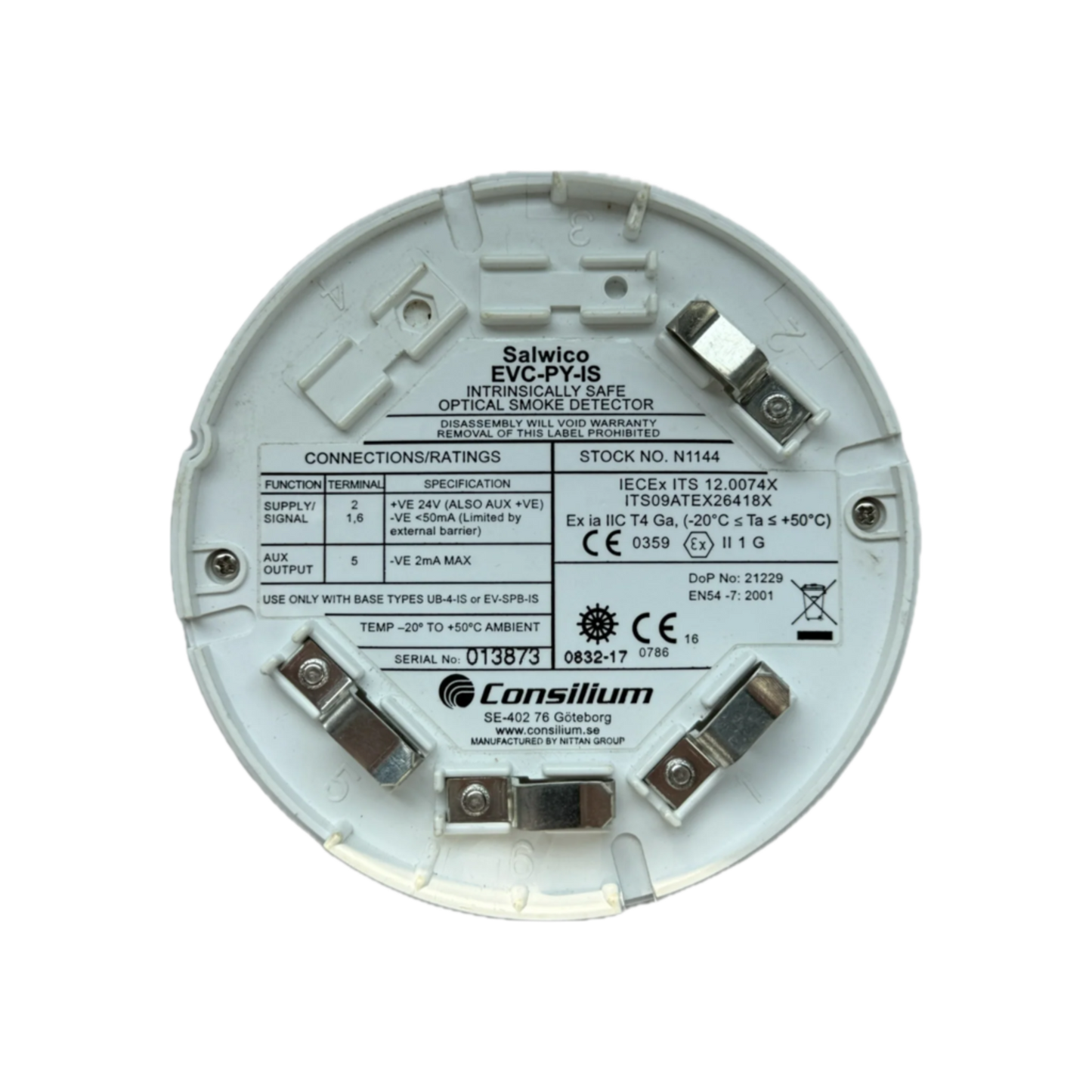 Consilium EVC-PY-IS Smoke Detector N1144 - Shinhang Marine