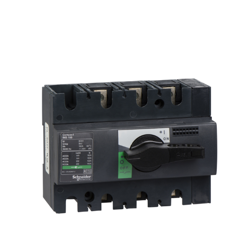 Schneider Electric INS125 Switch Disconnector + Black Rotary Handle 750v